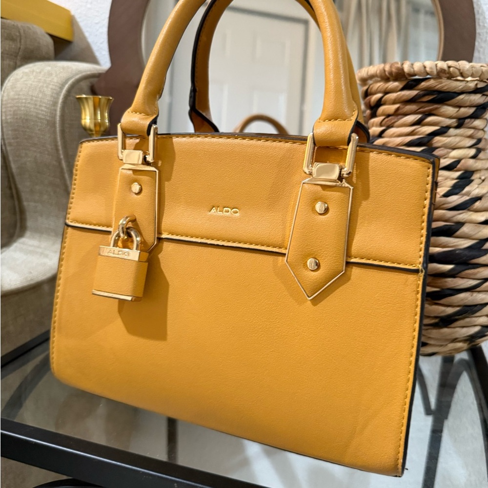 Aldo Golden Yellow Satchel